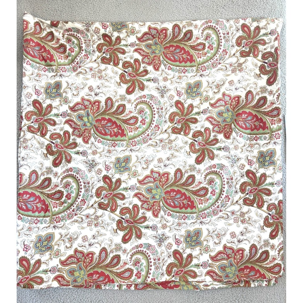 Pottery Barn Charlie Duvet Cover King Paisley Organic Cotton Percale 92 x 88